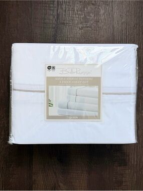 NWT Bella Russo Sand And Snooze Bedding 4 Piece Sheet Set - Queen